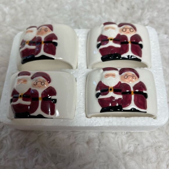 New in Box Publix Seasons Greeters Christmas Holiday Napkin Rings Set of… - Picture 6 of 8